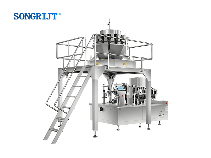 آلة تعبئة وتغليف الفراغ الدوارة الأوتوماتيكية ذات القرصين الدوارين